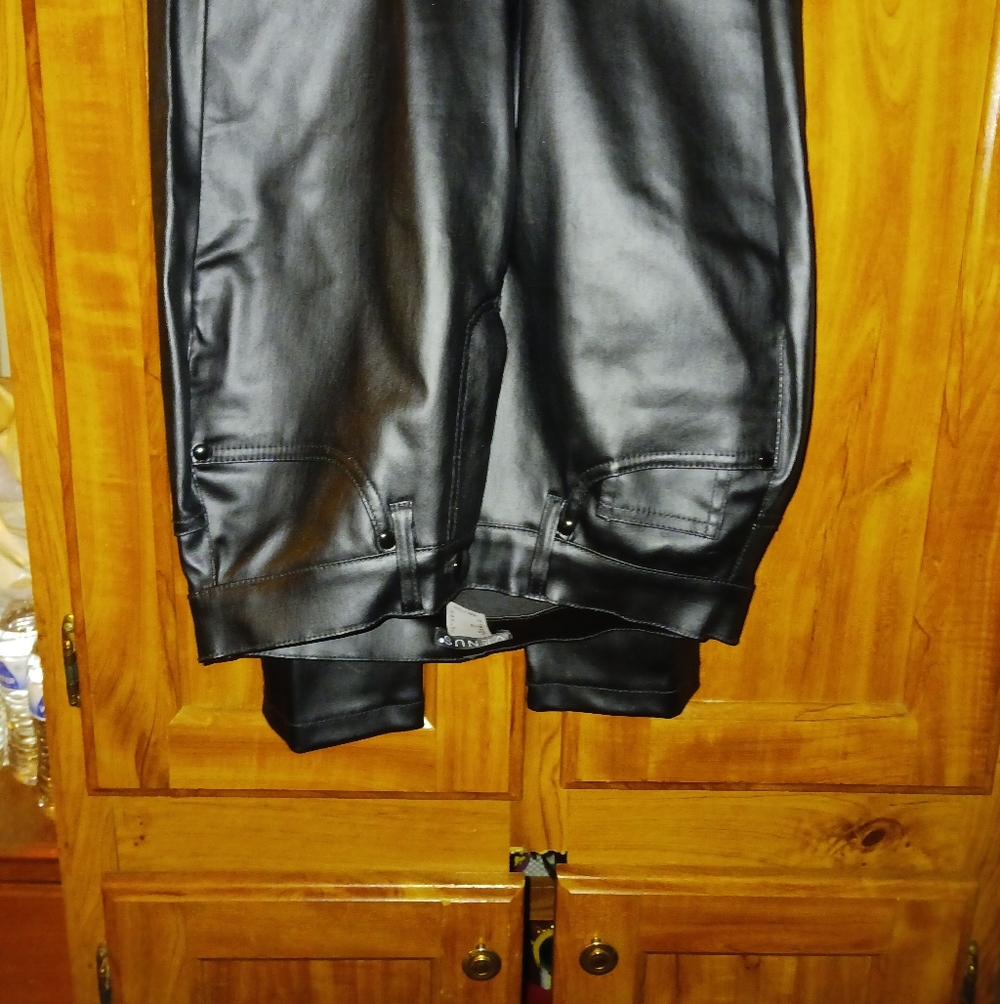 Black Faux Leather Pants